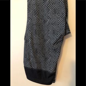 Navy and white workout leggings